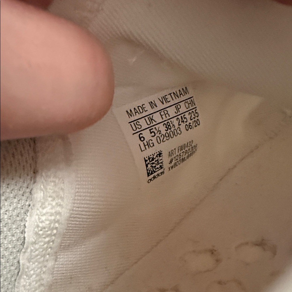 adidas White Sneaker with Off-White Accents - Picture 9 of 9